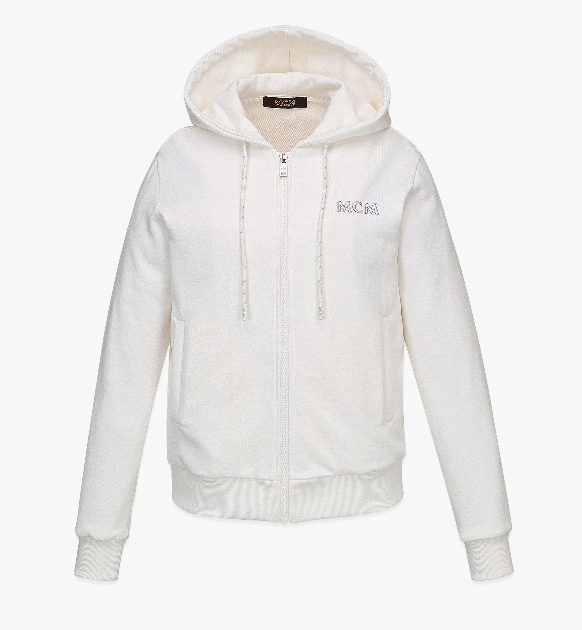 MCM Essentials Logo Zip Hoodie in Organic Cotton 1